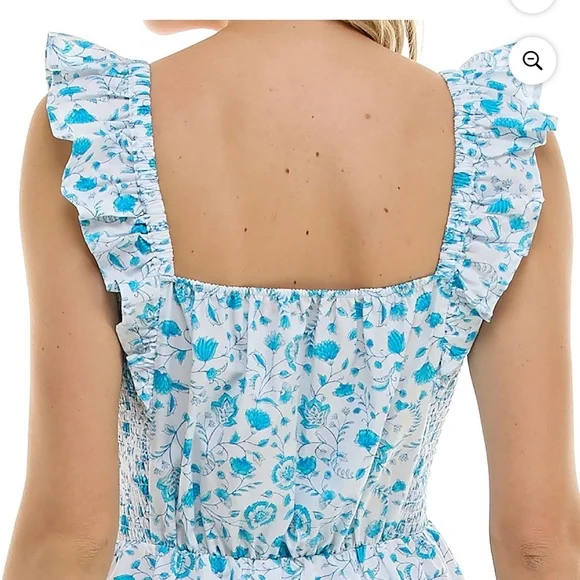 Draper James Paisley Ruffle Maxi Dress | Large - Picture 4 of 8